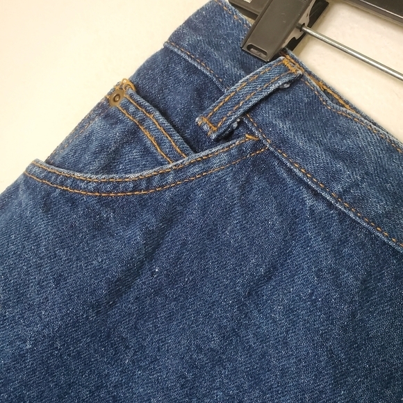 Vivaldi Jeanswear Women's 1980s Vintage Denim‎ Wrap Style Jean Skirt Made In USA - Picture 2 of 11